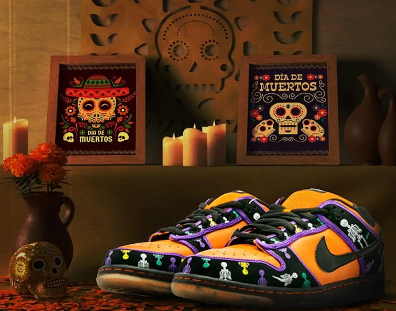 De bedste halloween-sneakers nogensinde: Nike SB Dunk Low 'Day of the Dead'