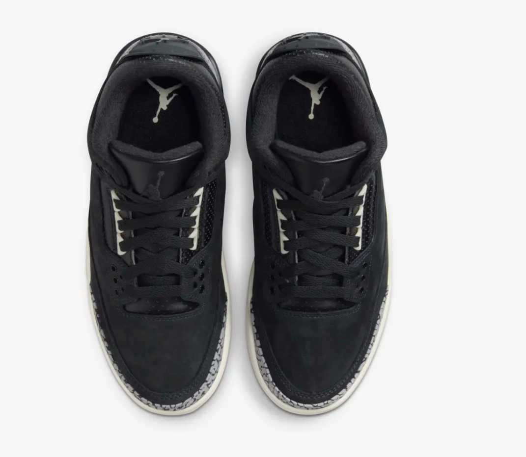 Nike Sko Dame Air Jordan 3 Off-Noir Sort Hvid